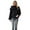 A-Black182, variant on Bibifish Women's Puffer Jacket Solid Color Shawl Collar Button Front Quilted Jackets Trendy Design Puffer Jackets With Detachable Scarf