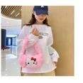 thumbnail image 3 of Nuevo bolso de mano cruzado de peluche Sanrio HelloKitty Mymelody Cinnamoroll Kuromi, bolso de hombro portátil de almacenamiento con dibujos animados para niña, 3 of 4