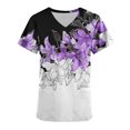 thumbnail image 4 of Pisexur Womens Scrub Tops Boasting Colorful Floral Prints Along With Short Sleeve Scrub Tops Suitable for Nursing Uniforms With Convenient Pockets, 4 of 4