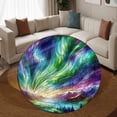 thumbnail image 3 of Round Area Rug, Aurora Borealis2 Non-Slip Floor Mat, Soft Washable Carpet for Living Room Bedroom Decor 24 Inch, 3 of 6