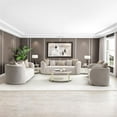 thumbnail image 7 of Michael Amini Ariana Faux-Marble Cocktail Table - White/Gold, 7 of 7