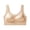 Bra for Women-Khaki, variant on Bra for Women Plus Size Fixed Cup 4 Row Back Clasp Seamless Satin Wide Strap Wire Free Pushing Up Breathable Bralettes Daily Underwear Black XXL