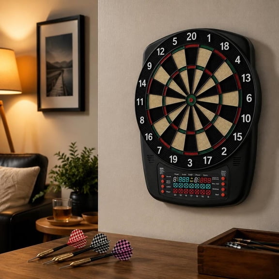 Electronic Dart Board, 13.5-Inch Soft Tip Design, 43 Games with 200 Variations, Color LCD Scoring Screen, 8-Player Capacity