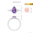 thumbnail image 5 of ANGARA Natural Bezel-Set Pear-Shaped 1.6 ct Amethyst Ring with Diamonds in 14K White Gold for Women (Size-10x7mm) | February Birthstone, Anniversary, Jewelry Gift for Women | Natural Amethyst Ring, 5 of 10