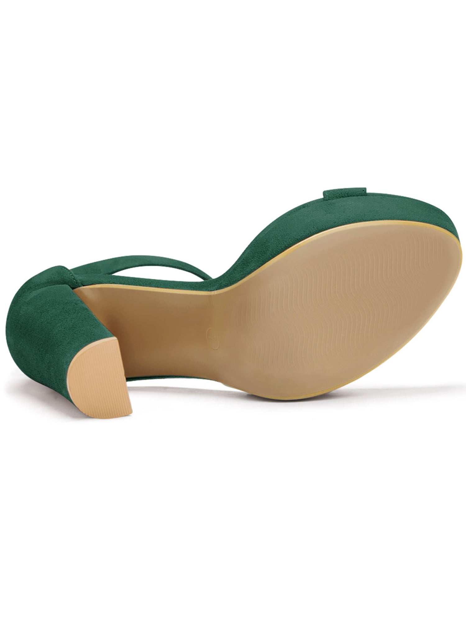 DARING DIVA Women's Platform High Chunky Heel Sandals Green US 9/UK 7/EU 39