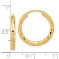 thumbnail image 3 of Auriga Fine Jewelry 14K Yellow Gold Faceted 2.5mm Hoop Earrings for Women, 3 of 5