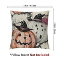 thumbnail image 4 of nygtbtfer Halloween Throw Pillow Covers Pink Ghost Pumpkin Cushion Case Happy Halloween Pillow Case Farmhouse Decor for Home Couch Sofa White, 4 of 7