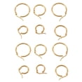 thumbnail image 1 of 6 Pairs 15mm 20mm 25mm Stainless Steel Hoop Earrings Set Woman Gold, 1 of 8