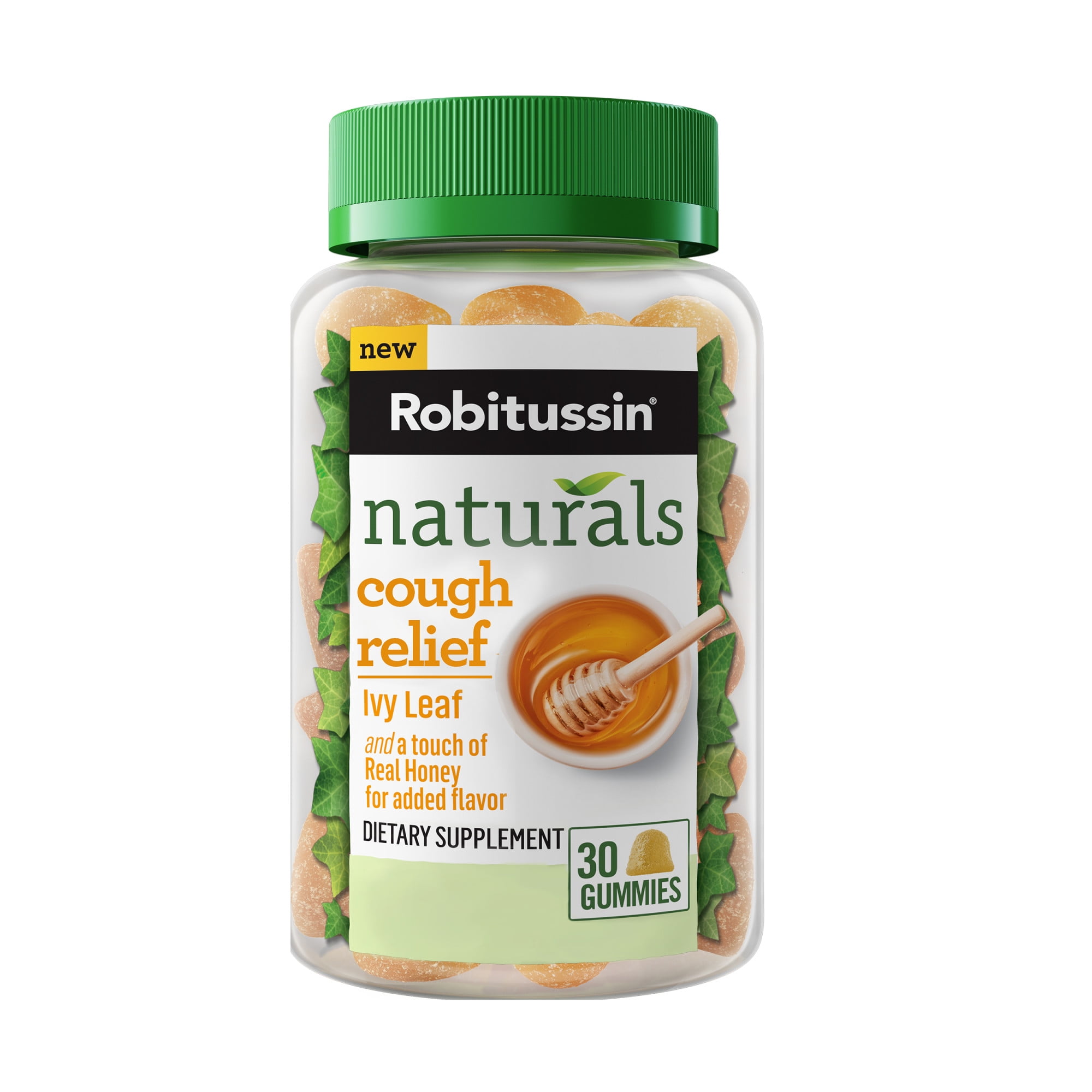 Robitussin Naturals Cough Medicine Dietary Supplement Gummies, Ivy Leaf