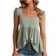 thumbnail image 1 of Moda mujer Sexy sin mangas Color sólido botón abierto Reversible chaleco Tops tanque chaleco blusa Pompotops  lopia991545, 1 of 9