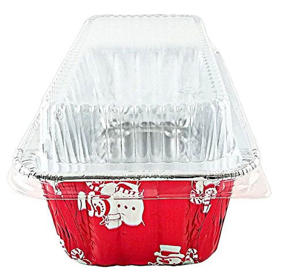 2 lb Snowflake Foil Loaf Pan with Dome Lid - Country Kitchen