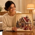 thumbnail image 4 of Christmas Diamond Art Painting Kits for Adults All-in-One Complete Craft Set, Beginner-Friendly Holiday Themed Tabletop Decor Ornament for Home Desk Shelf Display Gift by OVFUIZ, 4 of 8