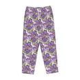 thumbnail image 4 of Goofa Violets Flowers Printed Soft Pajama Pants for Women, Wide Leg Comfy Casual Lounge Yoga Pants-Medium, 4 of 9
