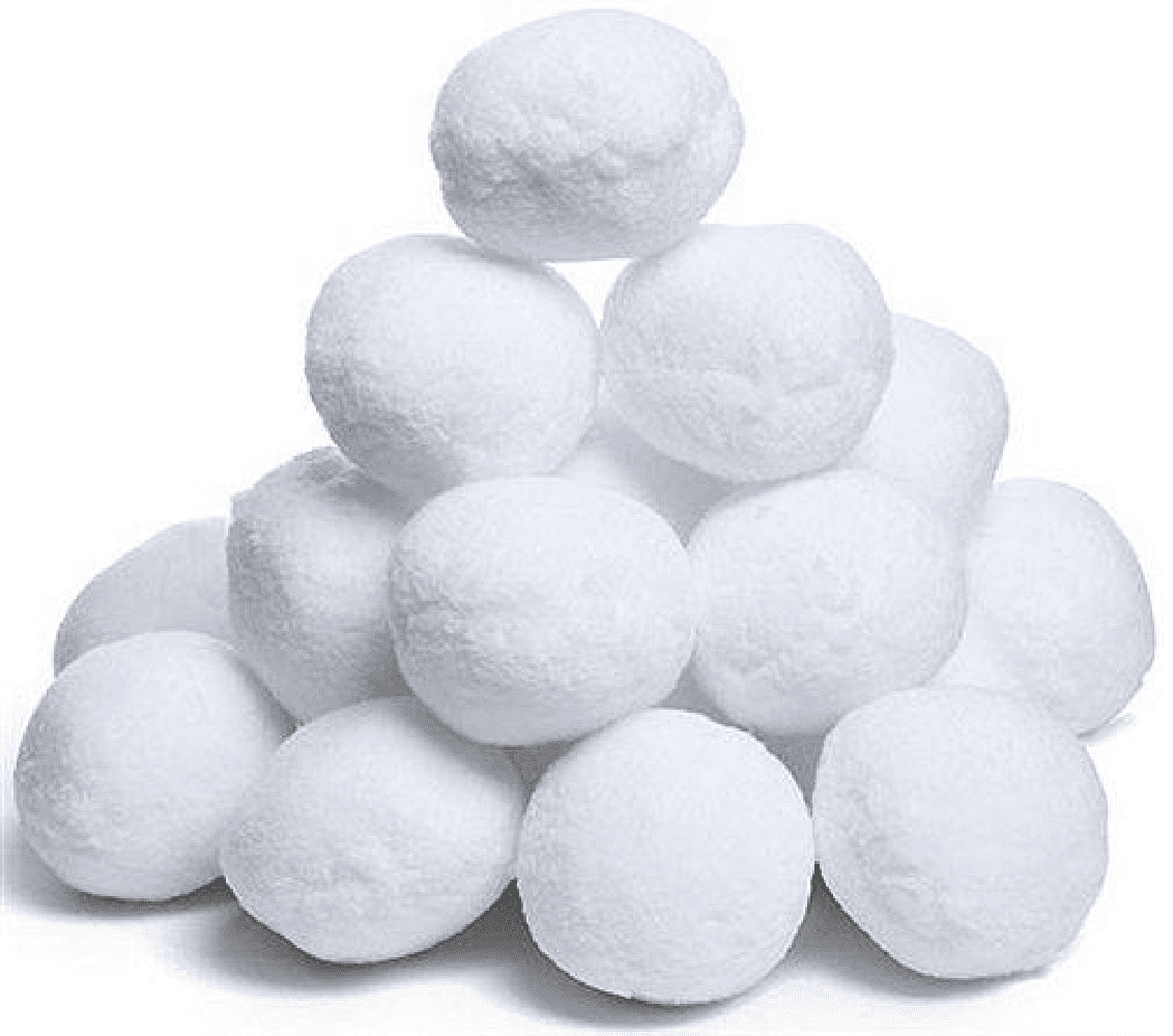HiGift 20 Pack Indoor Snowball Fight Artificial Soft Snowball with Bags for Kids Adults Winter Snow Games 7.5 cm