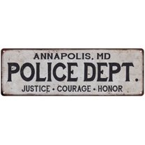 ANNAPOLIS, MD POLICE DEPT. Home Decor Metal Sign Gift 6x18 206180012951