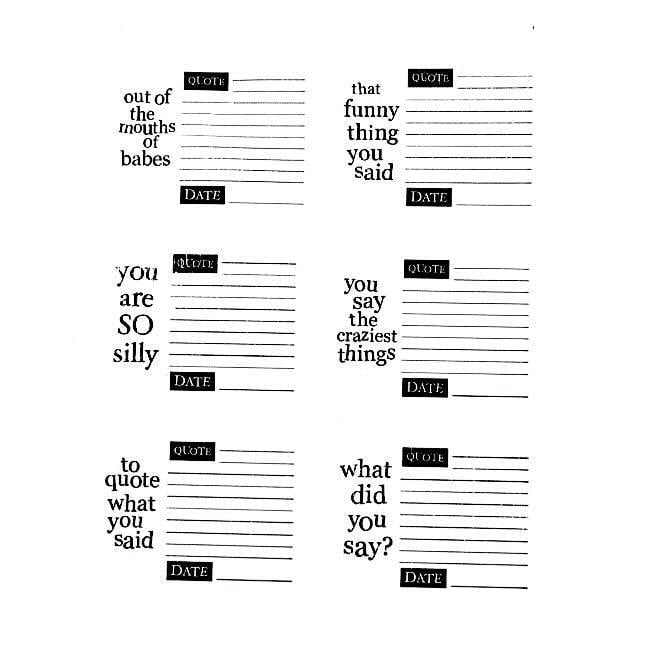 Seasonal Quote This! Clear Stamps, 6 Piece