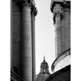 thumbnail image 2 of Grey, Jace 25x32 Gold Ornate Wood Framed with Double Matting Museum Art Print Titled - Vatican Dome and Column, 2 of 4