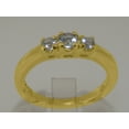 thumbnail image 2 of LBG British Made 14k Yellow Gold Natural Aquamarine Womens Promise Ring - 33 size options - Size 9.5, 2 of 5