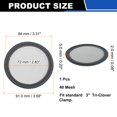 thumbnail image 2 of Junta Sanitaria FKM de 3" Uxcell, Junta de Filtro Sanitario de Malla de Acero Inoxidable de 40 Mallas, Resistente a Altas Temperaturas para Accesorios de Abrazadera Tri-Clover, Gris, 2 of 6