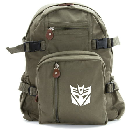 Transformers Robots in Disguise Decepticon Symbol MIlitary Backpack School