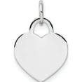 thumbnail image 1 of 14K White Gold Small Engravable Heart (19 X 12) Made In United States xwm524/27, 1 of 5
