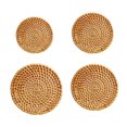 thumbnail image 5 of unbranded 4 PCS Cup Mat Pot Coasters Table Pad Cup Pad 16x16cm Brown, 5 of 8