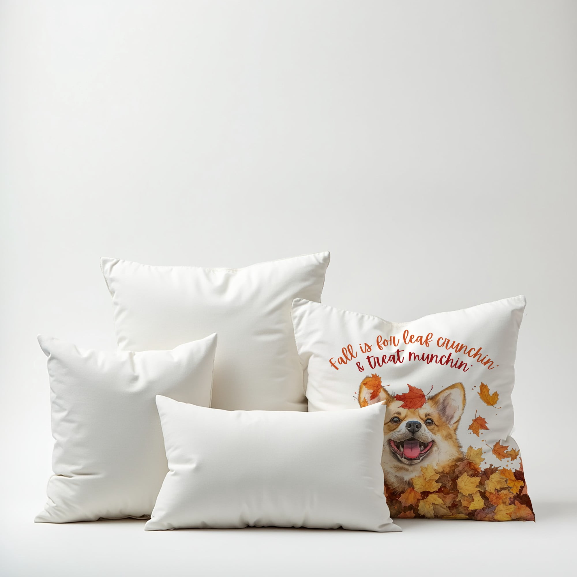 Creative Products Fall Corgi 18 x 18 Indoor / Outdoor Pillow