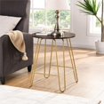 thumbnail image 2 of Carolina Classics Ethan 20 In Round Side Table in Elm and Gold, 2 of 4