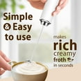 thumbnail image 5 of Handheld Milk Frother USB Rechargeable, 2 Heads Electric Whisk Foam Maker, 3 Speeds Detachable Stainless Steel Whisk Drink Mixer Foam Mini Blender for Coffee,Lattes,Cappuccino,Hot Chocolate,Egg,White, 5 of 7