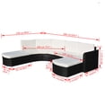 thumbnail image 4 of vidaXL 4 Piece Garden Lounge Set with Cushions Poly Rattan Black, 4 of 4