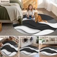 thumbnail image 5 of Round Rugs 7Ft, Black Grey Ombre Round Area Rug Washable Indoor Throw Carpet, Abstract Moire Art Modern Geometric Large Non Slip Circle Rug for Dining Room Playroom Home Decor Aesthetic, 5 of 8