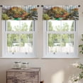 thumbnail image 2 of LALILO Kitchen Curtain Valance Happy Halloween Calligraphy Rod Pocket Window Curtain 52"x 18" Set of 2, 2 of 7