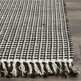 thumbnail image 4 of SAFAVIEH Montauk Patton Geometric Cotton Runner Rug, Ivory/Black, 2'3" x 22', 4 of 6