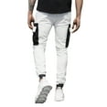 thumbnail image 5 of Seyurigaoka Men Autumn Sports Trousers Color Block Mid-rise Pants with Pockets, 5 of 9