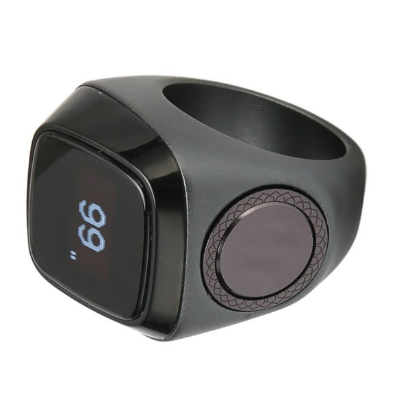 Digital Finger Counter, Portable BT Counter With 0.49in Screen, 5 Prayer Time Reminder, Synchronize Phone Data