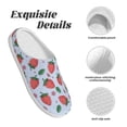 thumbnail image 5 of Yiaed Strawberries Print Slippers Fuzzy Warm Cozy Slippers Non Slip House Slippers For Indoor Outdoor Slippers House Slippers-8, 5 of 7