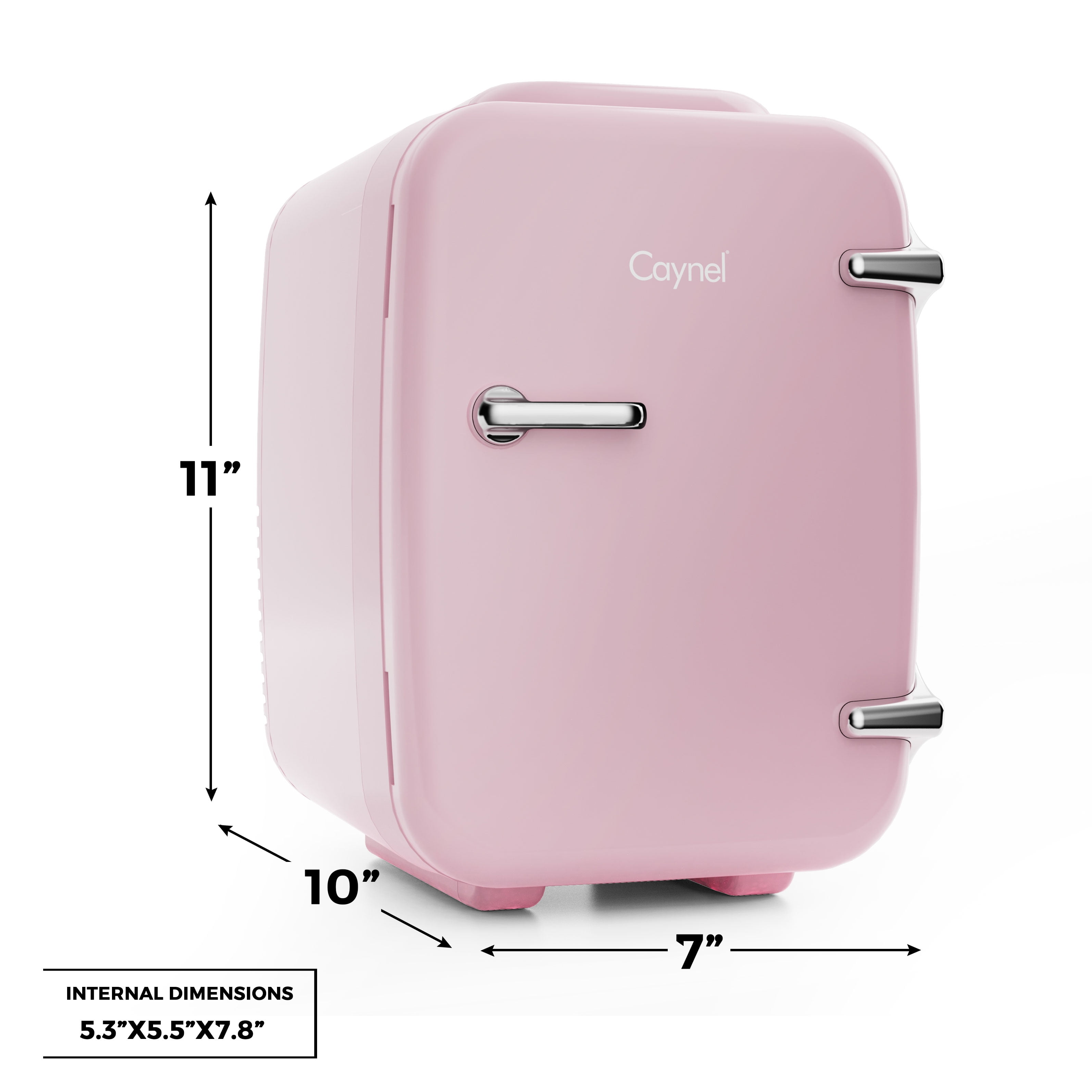 Cooluli CMF6P Electric 4-Liter Portable Cooler/Warmer Mini Fridge, Pink