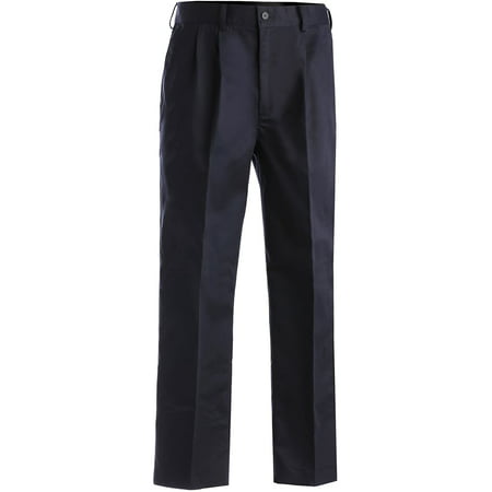 Edwards Garment Mens Button Closure Pleated Chino Pant, NAVY, 48 28 ...