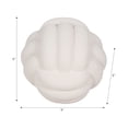 thumbnail image 4 of Knot Orb for Home Decor - Rough Sculpture and Figurine for Bathroom, Office, Room and Shelf Decor - Modern Stoneware Ceramic Accent Ornament for Living Room and Coffee Table - 5", White, 4 of 12