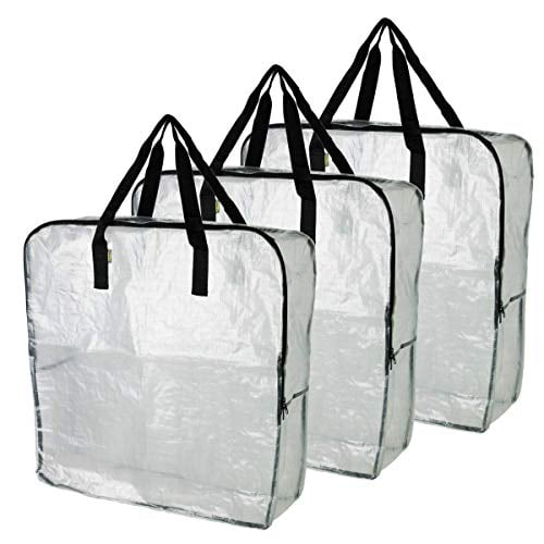 IKEA - IKEA DIMPA 3 pcs Extra Large Storage Bag, Clear Heavy Duty Bags, Moth Moisture Protection ...