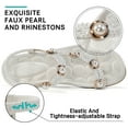 thumbnail image 4 of Ecetana Womens Flat Sandals Rhinestone Pearl Beach Sandals Clip Toe Summer Sandals for Women, 4 of 5
