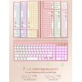 thumbnail image 2 of Combo de teclado y ratón inalámbricos SABLUTE retroiluminado en oro rosa, 2 of 7