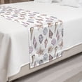 thumbnail image 2 of Sea Life Bed Runner, Repetitive Shells Nautical Sketches Illustration, Decorative Accent Bedding Scarf for Hotels Homes and Guestrooms, Queen, Purple Multicolor, by Ambesonne, 2 of 2