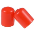 thumbnail image 2 of Uxcell 0.55'' Vinyl Round Caps Cover Screw Thread Protector Rubber Red 100pcs, 2 of 6