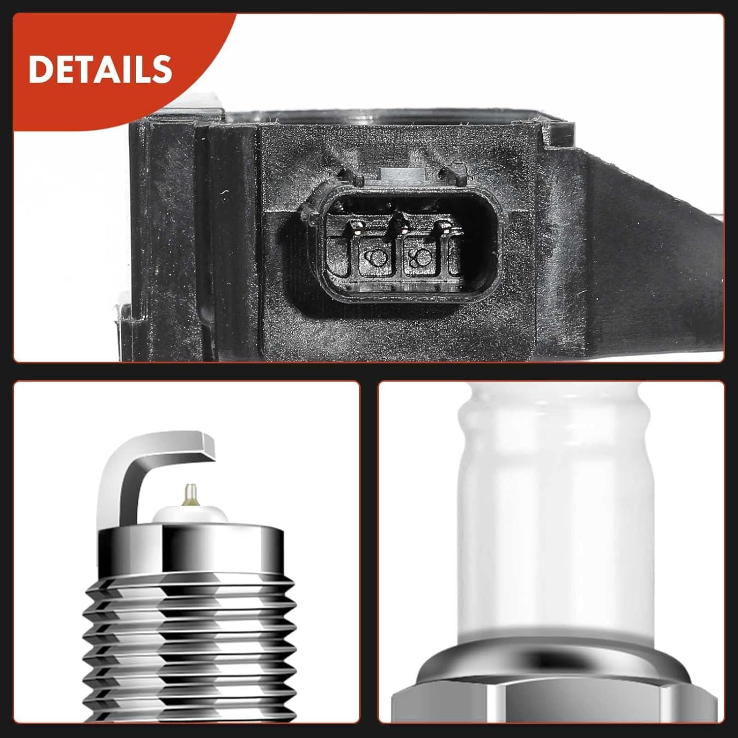 A-Premium Set of 6 Ignition Coil Pack and Iridium Spark Plugs Compatible with Honda Accord 2013-2017, Pilot 2016-2019, Odyssey 2018-2019, Ridgeline 2017-2019, Crosstour & Acura RDX, TLX, RLX