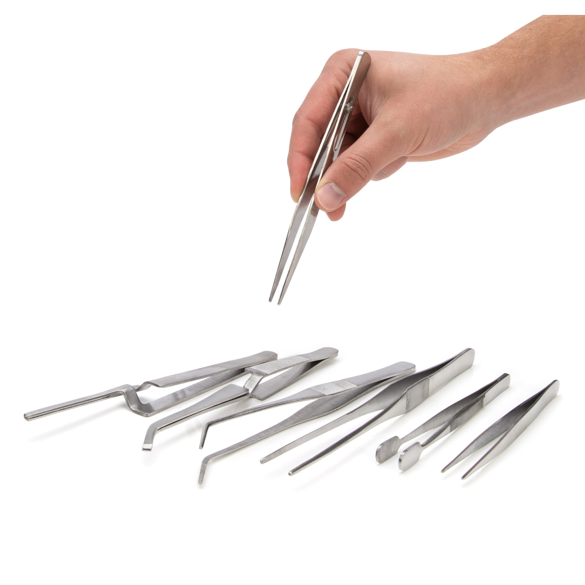 Steelman 5600 Steelman 7-Piece Tweezer Set in Black Vinyl Pouch