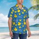 thumbnail image 3 of Balery Rubber Duck Camisas hawaianas de manga corta para hombre, camisas playeras de corte holgado, camisas de vacaciones con botones,XX-Large, 3 of 7