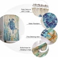 thumbnail image 3 of Beautiful Sea Turtles Shower Curtain Sets Bathroom, Classic Stylish Blue Ocean Waterproof Shower Curtain with Hooks, Sea Beach Theme Shower Curtain Fits Perfect to Every Bath Decor 72x84IN, 3 of 6