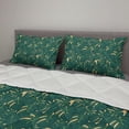 thumbnail image 2 of Tropic Comforter & Sham Bedding Set, Abstract Natural Greenery Exotic Jungle Monstera Leaves Botany Composition, 3 pcs Duvet Set Microfiber Filling Quilt, 5 Sizes, Forest Green Mustard, by Ambesonne, 2 of 4