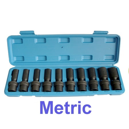 

3/8 In. Deep Impact Socket Flex Universal Wobble Socket Set
